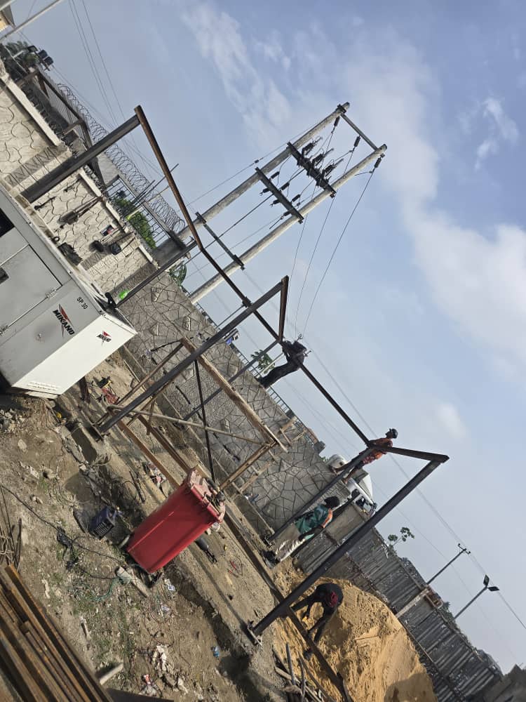 Steel frame and membrane installation